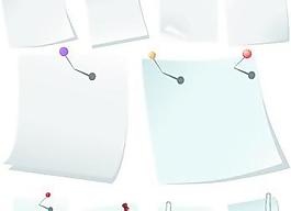 矢量白纸固定素材图片