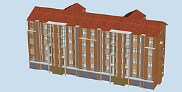 简约风格住宅楼3D立体模型