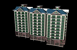 多层住宅楼房3d模型