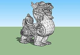 石狮3D模型