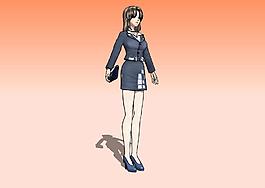 上班女郎3D模型