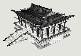 庙宇3D模型