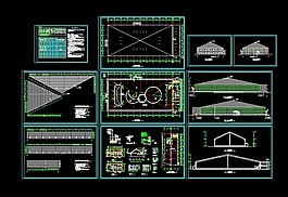 海珍品养殖大棚结构cad建筑施工图纸