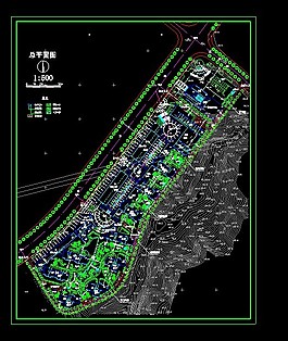 湖北xx大学城内休闲街cad设计方案图