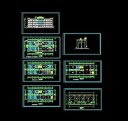 某中学综合楼建筑设计cad施工图纸