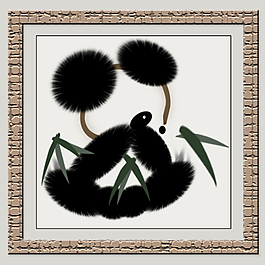 熊猫画框
