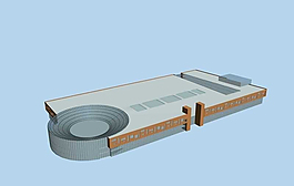 豪华大气风格场馆公共建筑3D模型