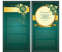 金属色复古花纹和绿色复古背景免费下载