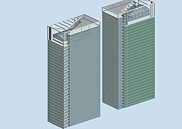 豪华现代风格公共建筑办公楼3D模型