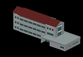 小型办公楼3d模型