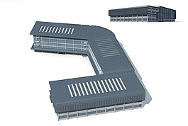 多层公共建筑场馆3D模型