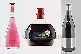 红酒瓶矢量素材