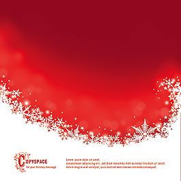 红色雪花背景模板下载