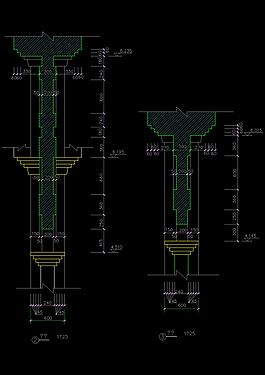 房屋門廊柱子cad圖紙各種柱子模塊古代柱子中央柱子詳圖cad圖紙柱子