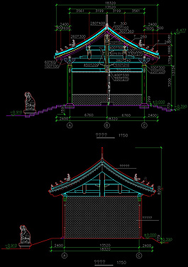 古建筑房檐模块