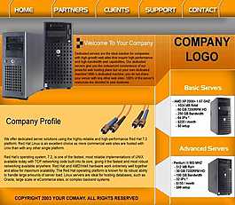 电脑服务器网站模板