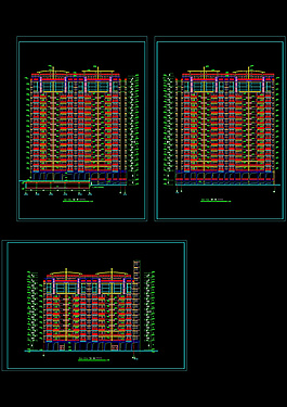 楼房立面cad图纸