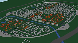 城市规划楼宇建筑群3D模型