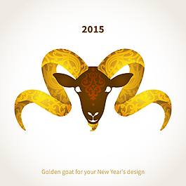 2015年金色羊头背景