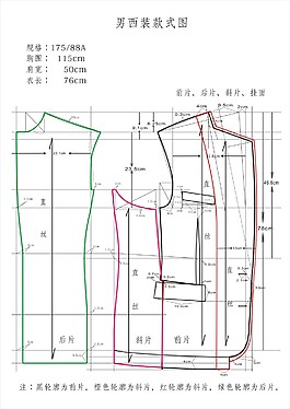 5 縮小cad裁剪圖藍帶啤酒橫式中餐廣告牌5x1比例圖片1:5男式夾克面料