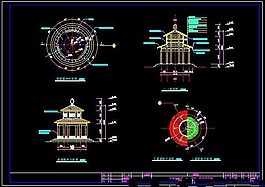 重檐园亭全套图纸