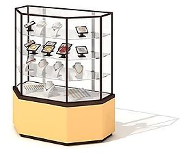 超市珠宝展示柜3D模型