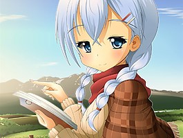 蓝发少女