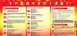红色大气十八届四中全会图片