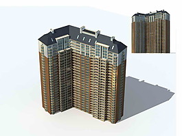 L型高楼建筑