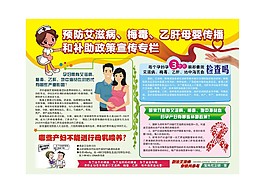 艾滋病梅毒乙肝母婴传播和补助政策展板