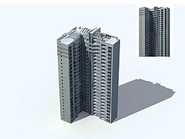 L型建筑大楼