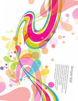 矢量绚丽动感弧线背景