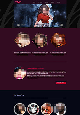 时尚美容造型模板