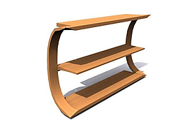 弧形鞋柜3d模型