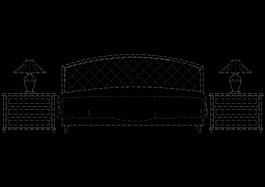欧式床cad图纸