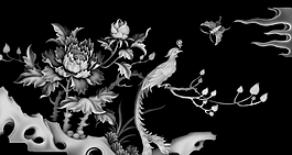 凤凰灰度图3D设计