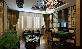 室内茶楼3d模型