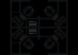 设计办公桌图块素材cad图块