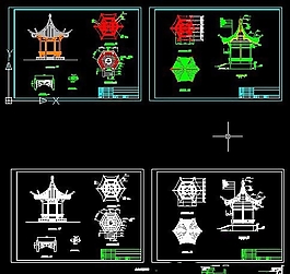 六角亭結構施工圖8