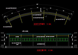 阅报栏展开图cad图纸