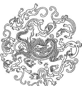 龙 群龙 中国龙 矢量
