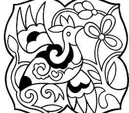 凤凰 鸟 飞鸟 矢量线