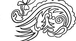 凤凰 鸟 飞鸟 矢量线