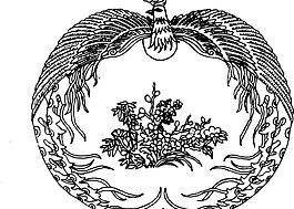 凤凰 鸟 飞鸟 矢量线