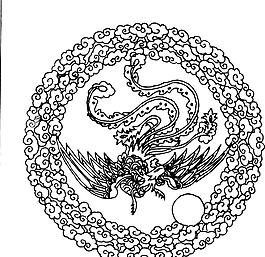 鸟 飞鸟 凤凰 矢量线