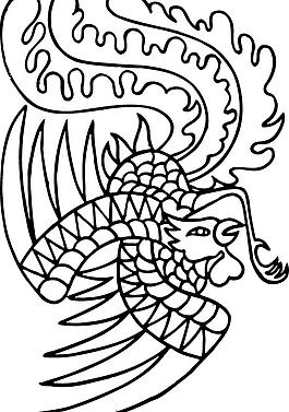 鸟 飞鸟 凤凰 矢量线