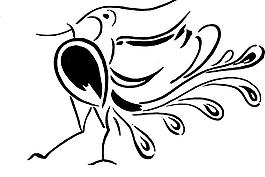 鸟 飞鸟 凤凰 矢量线