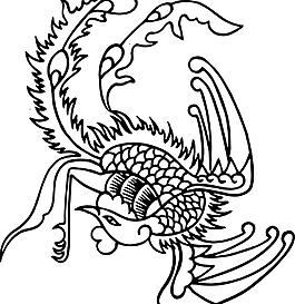 凤凰 鸟 飞鸟 矢量线
