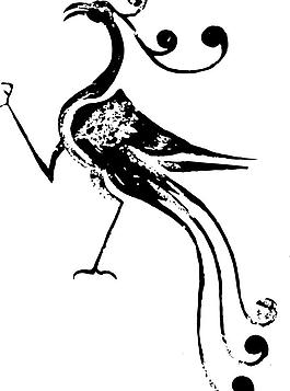 凤凰 鸟 飞鸟 矢量线