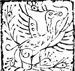 鸟 飞鸟 凤凰 矢量线